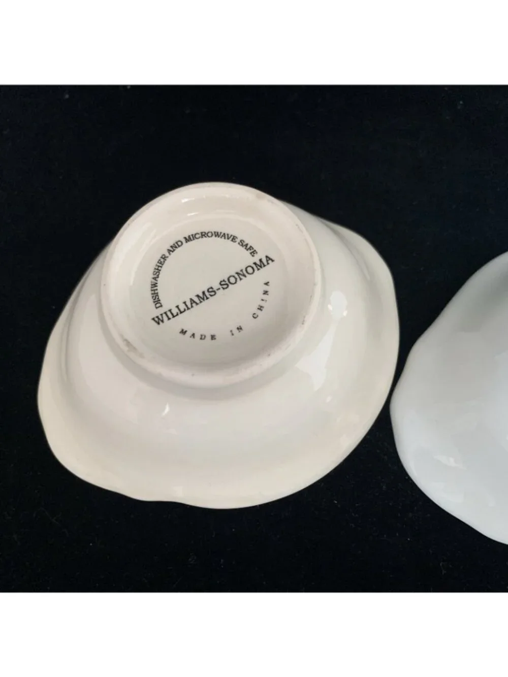 Williams Sonoma Onion Dipping Bowls Set of 2 Condiment Sauce Serving Dishes